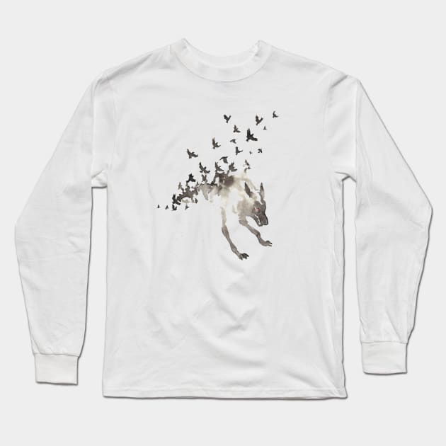 Murder of Crows Long Sleeve T-Shirt by charamath